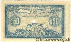 50 Centimes Annulé ALGÉRIE Oran 1915 JP.141.06 NEUF