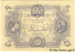 5 Francs ALGÉRIE  1918 P.002 SUP+