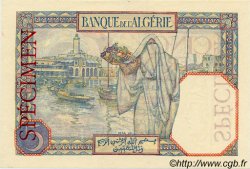 5 Francs Spécimen ALGÉRIE  1927 P.003s NEUF