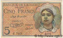 5 Francs ALGÉRIE  1944 P.005 NEUF