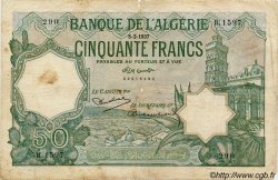 50 Francs ALGÉRIE  1937 P.080a