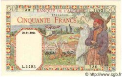 50 Francs ALGÉRIE  1944 P.016b NEUF
