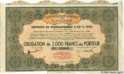 Obligation de 2000 Francs au Porteur ALGÉRIE  1950 P.-- TTB+