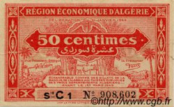 50 Centimes ALGERIA  1944 P.097a AU