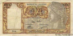 1000 Francs ALGÉRIE  1953 P.041b TB
