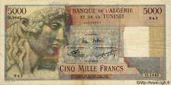 5000 Francs ALGÉRIE  1955 P.042A TTB