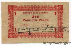 1 Franc GUYANE  1941 P.11 TTB+