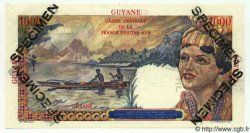 1000 Francs Union Française Spécimen GUYANE  1949 P.25s NEUF