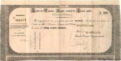 500 Francs INDOCHINE FRANÇAISE  1872 P.-- TTB+