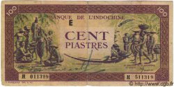 100 Piastres violet et vert INDOCHINE FRANÇAISE  1944 P.067 TB