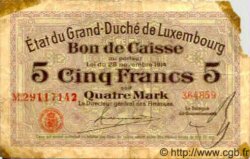 5 Francs /  4 Marks LUSSEMBURGO  1914 P.23