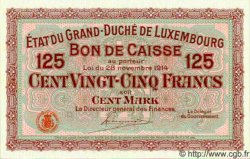125 Francs /  100 Marks LUSSEMBURGO  1914 P.25