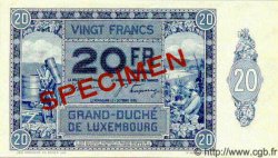 20 Francs Spécimen LUSSEMBURGO  1929 P.37s