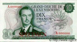 10 Francs Spécimen LUXEMBOURG  1967 P.53s