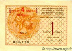 4 Kronen  sur 1 Dinar YOUGOSLAVIE  1919 P.015 SPL