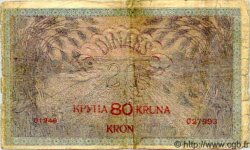 80 Kronen sur 20 Dinara YOUGOSLAVIE  1919 P.018 B à TB
