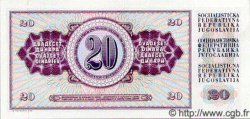 20 Dinara YOUGOSLAVIE  1978 P.088a NEUF