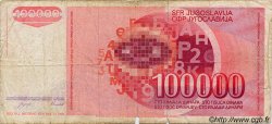 100000 Dinara YOUGOSLAVIE  1989 P.097 B+