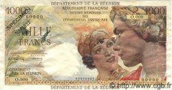 1000 Francs Union Française Spécimen ÎLE DE LA RÉUNION  1964 P.52s pr.SPL