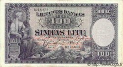 100 Litu LITUANIE  1928 P.25 TTB