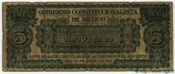 5 Pesos MEXIQUE Monclova 1913 PS.0628a B+