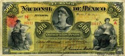 500 Pesos MEXIQUE  1911 PS.0262b TB+