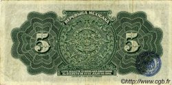 5 Pesos MEXIQUE  1915 PS.0685a TTB