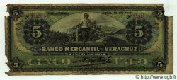 5 Pesos MEXIQUE Veracruz 1910 PS.0437c AB