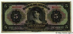 5 Pesos MEXIQUE  1915 P.699h TTB
