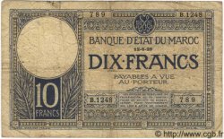 10 Francs MAROC  1929 P.17a B