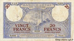 20 Francs MAROC  1929 P.18a TB