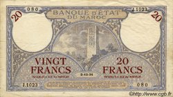 20 Francs MAROC  1931 P.18a TTB