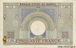 50 Francs MAROC  1938 P.21 TB