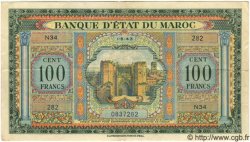 100 Francs MAROC  1943 P.27 TTB