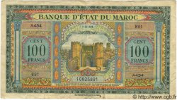 100 Francs MAROC  1944 P.25 TB