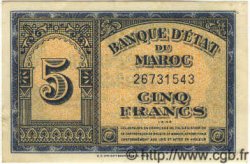 5 Francs MAROC  1944 P.24 SUP