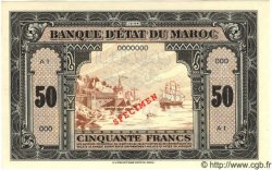 50 Francs Spécimen MAROC  1944 P.26bs NEUF