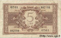 5 Lire ITALIE  1944 P.031c TB