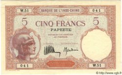 5 Francs TAHITI  1936 P.11b SUP