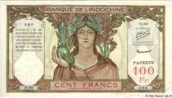 100 Francs Spécimen TAHITI  1952 P.14bs SUP