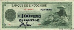 100 Francs TAHITI  1943 P.17b TTB+