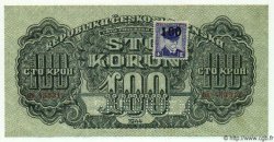 100 Korun Spécimen TCHÉCOSLOVAQUIE  1945 P.053s SPL