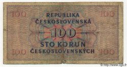 100 Korun TCHÉCOSLOVAQUIE  1945 P.067a B+