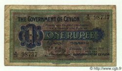 1 Rupee CEYLAN  1918 P.16a TB