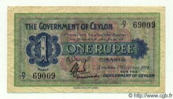 1 Rupee CEYLAN  1924 P.16a TTB+