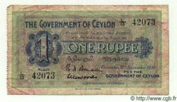 1 Rupee CEYLAN  1930 P.16b TB