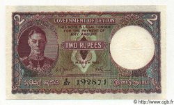 2 Rupees CEYLAN  1949 P.35 TTB+