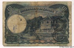 10 Rupees CEYLAN  1945 P.46 B+ à TB