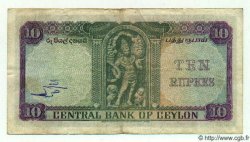 10 Rupees CEYLAN  1954 P.55 TTB