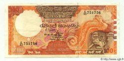 100 Rupees SRI LANKA  1989 P.099 SUP